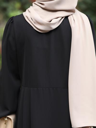 Çift Düğmeli Trenç Siyah