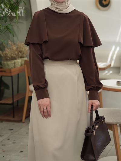 Çift Pileli A Kesim Etek Taş