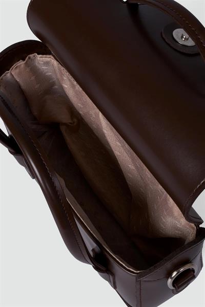 Çift Saplı Kutu Çanta Acı Kahve