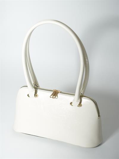 Deri Baget Çanta Ekru