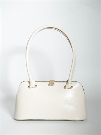 Deri Baget Çanta Ekru