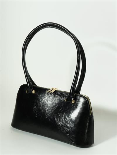 Deri Baget Çanta Siyah