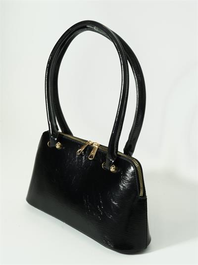 Deri Baget Çanta Siyah