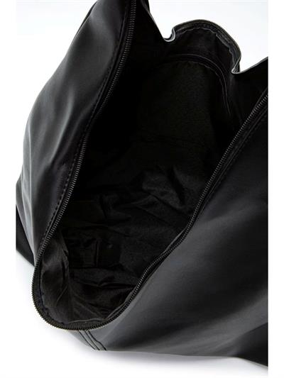 Büyük Deri Omuz Çantası Siyah