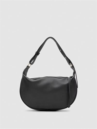 Deri Askılı Çanta Siyah
