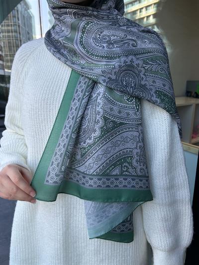 Etnik Desenli Şal Yeşil