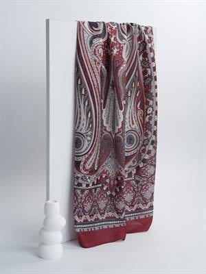 Etnik Noura Desen Şal Bordo