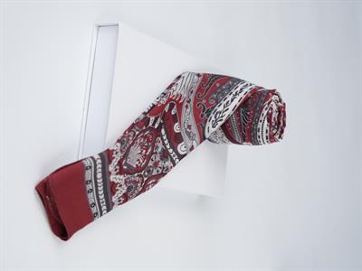 Etnik Noura Desen Şal Bordo