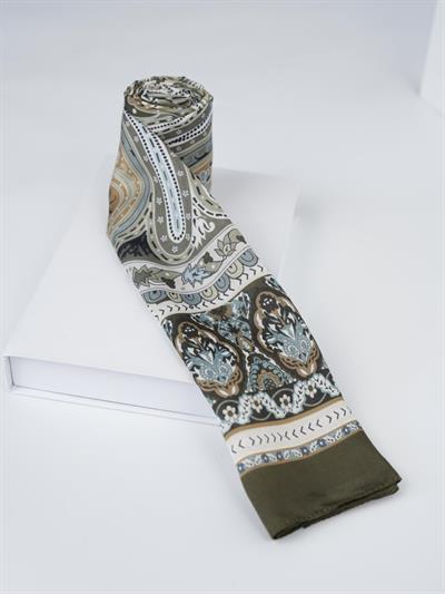 Etnik Noura Desen Şal Haki Yeşil