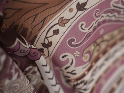 Etnik Noura Desen Şal Kahverengi