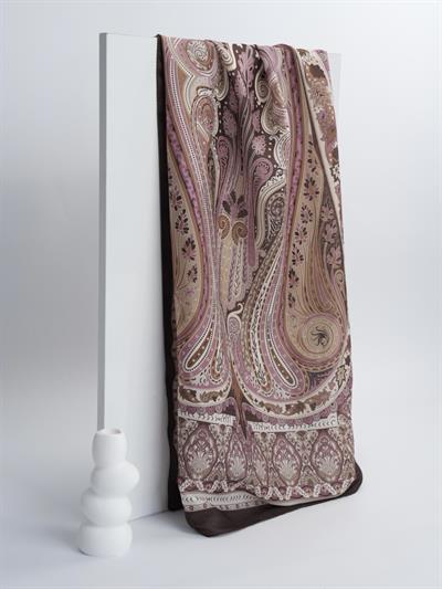 Etnik Noura Desen Şal Kahverengi