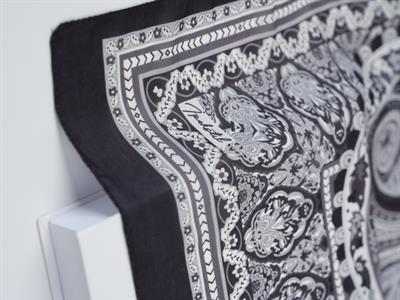 Etnik Noura Desen Şal Siyah