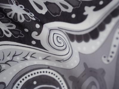 Etnik Noura Desen Şal Siyah