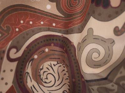 Etnik Noura Desen Şal Sütlü Kahve