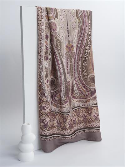 Etnik Noura Desen Şal Vizon