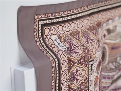 Etnik Noura Desen Şal Vizon