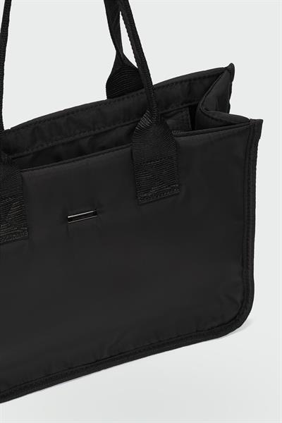 Kapitone Puf Çanta Siyah