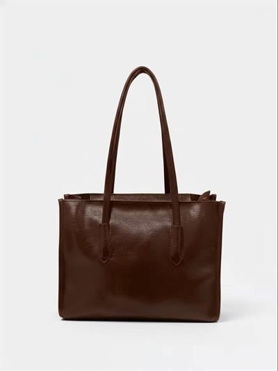 Kare Omuz Çantası Kahverengi