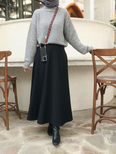 Kloş Etek Siyah