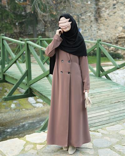 Kruvaze Trench Sütlü Kahve