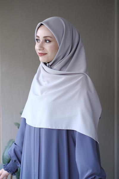 Medine İpeği Eşarp Açık Gri