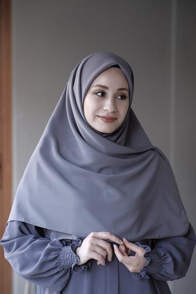 Medine İpeği Eşarp Gri