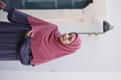 Medine İpeği Eşarp Gül Kurusu