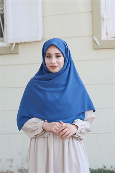 Medine İpeği Eşarp İndigo