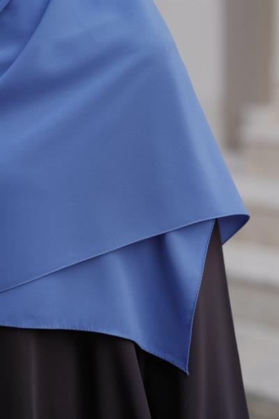 Medine İpeği Eşarp Kot Mavi