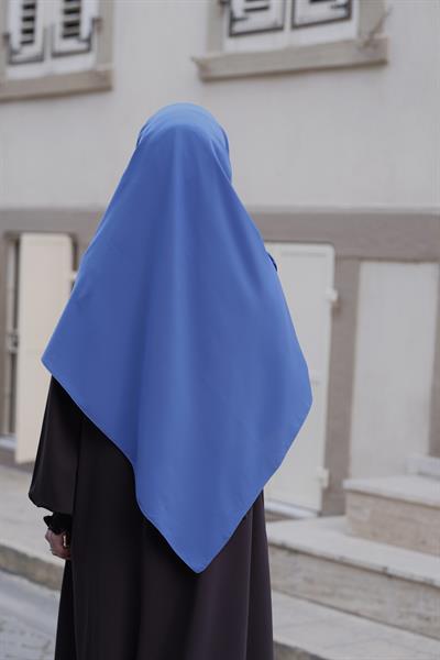 Medine İpeği Eşarp Kot Mavi