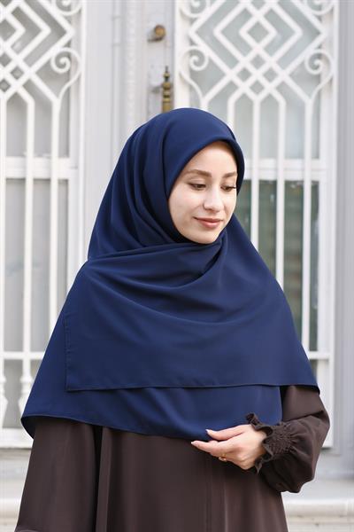 Medine İpeği Eşarp Lacivert