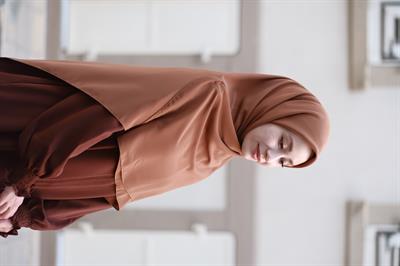 Medine İpeği Eşarp Taba