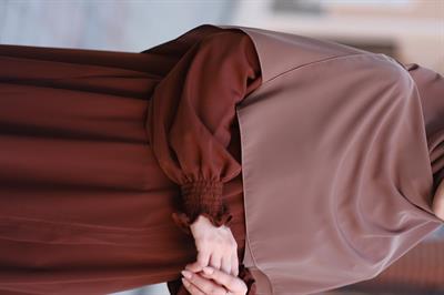 Medine İpeği Eşarp Tozlu Kahve