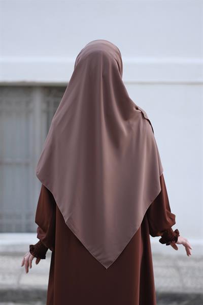 Medine İpeği Eşarp Tozlu Kahve