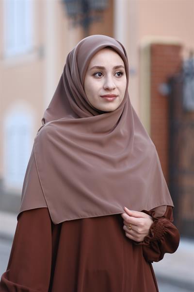 Medine İpeği Eşarp Tozlu Kahve