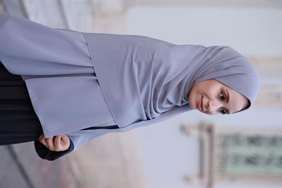 Medine İpeği Şal Açık Gri