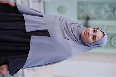 Medine İpeği Şal Açık Gri