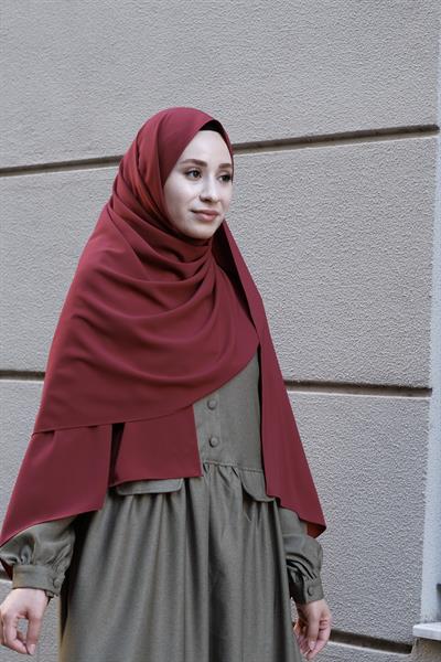 Medine İpeği Şal Bordo