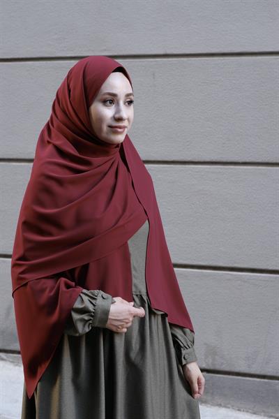 Medine İpeği Şal Bordo