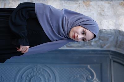 Medine İpeği Şal Gri