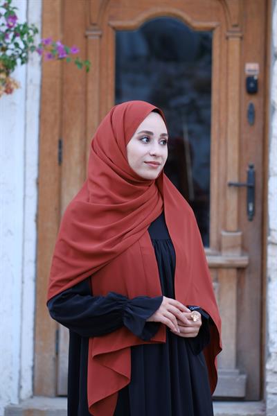 Medine İpeği Şal Kiremit