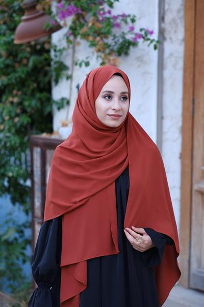 Medine İpeği Şal Kiremit