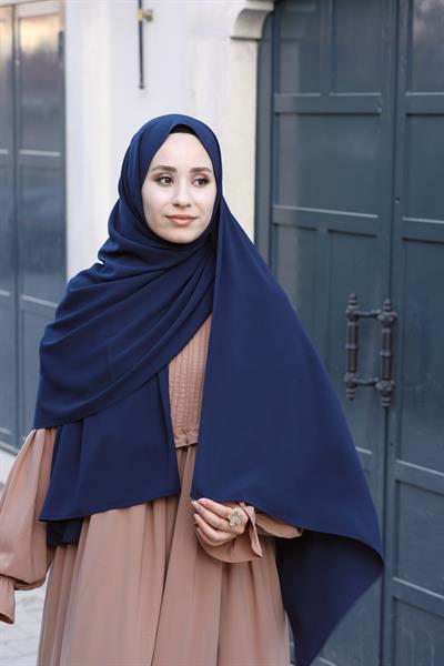 Medine İpeği Şal Lacivert