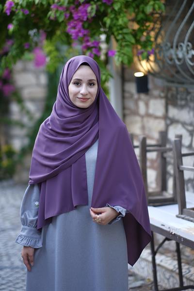 Medine İpeği Şal Mürdüm