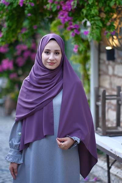 Medine İpeği Şal Mürdüm