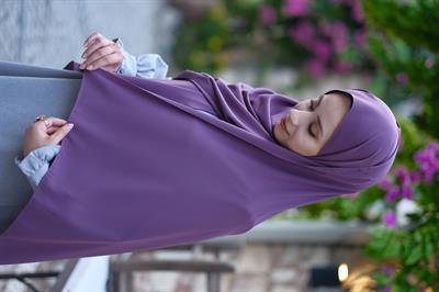 Medine İpeği Şal Mürdüm