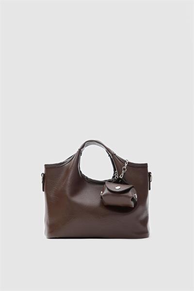 Mini Aksesuarlı Çanta Acı Kahve