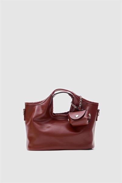 Mini Aksesuarlı Çanta Bordo