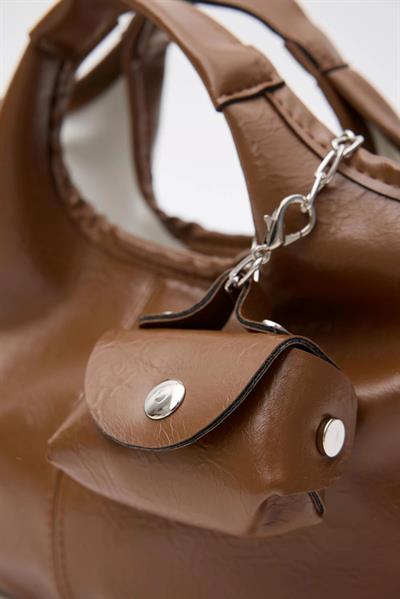 Mini Aksesuarlı Çanta Kahverengi