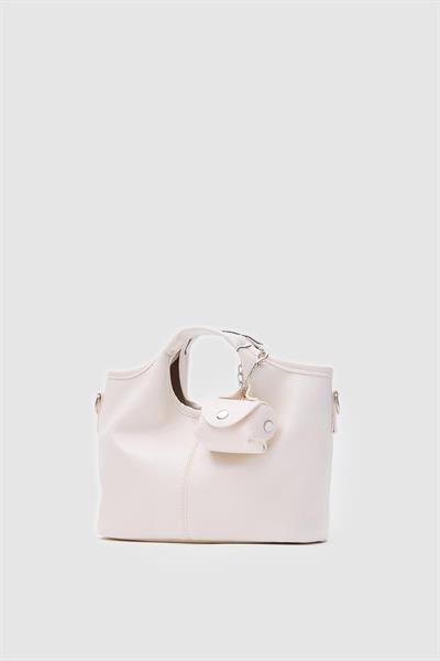 Mini Aksesuarlı Çanta Krem